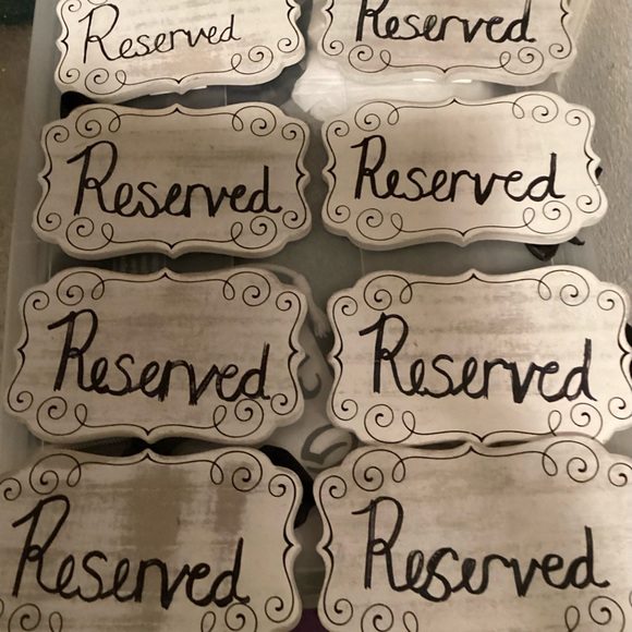 Other - Set of 8 Reserved Signs Perfect For Weddings, Holiday Events